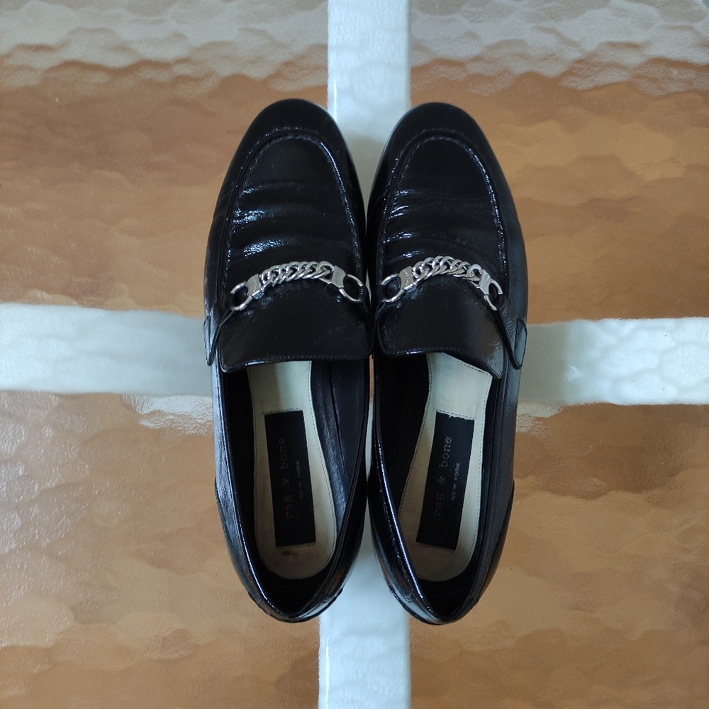 Rag & Bone Cooper Patent Chain Loafer39/8.5 - Picture 3 of 13